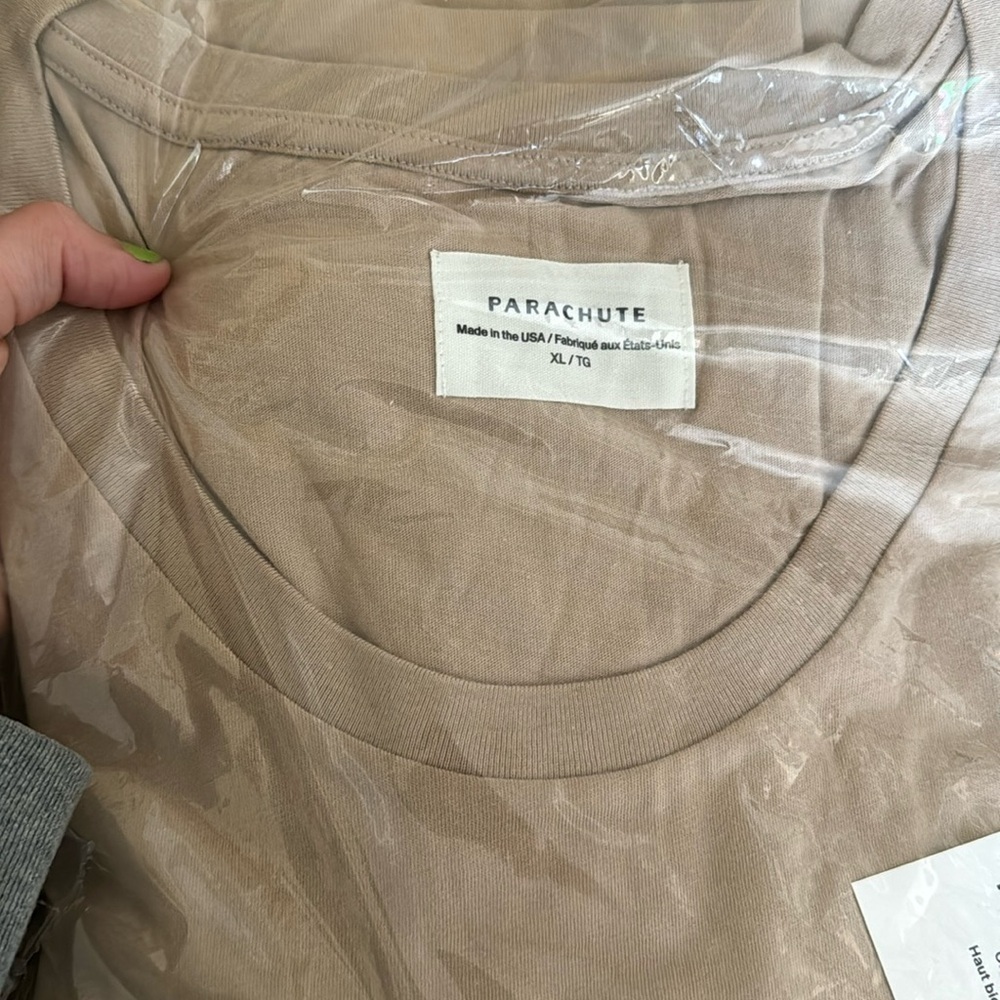 Parachute Organic Cotton Tee Lounge Tan Bisque M XL - Picture 6 of 6